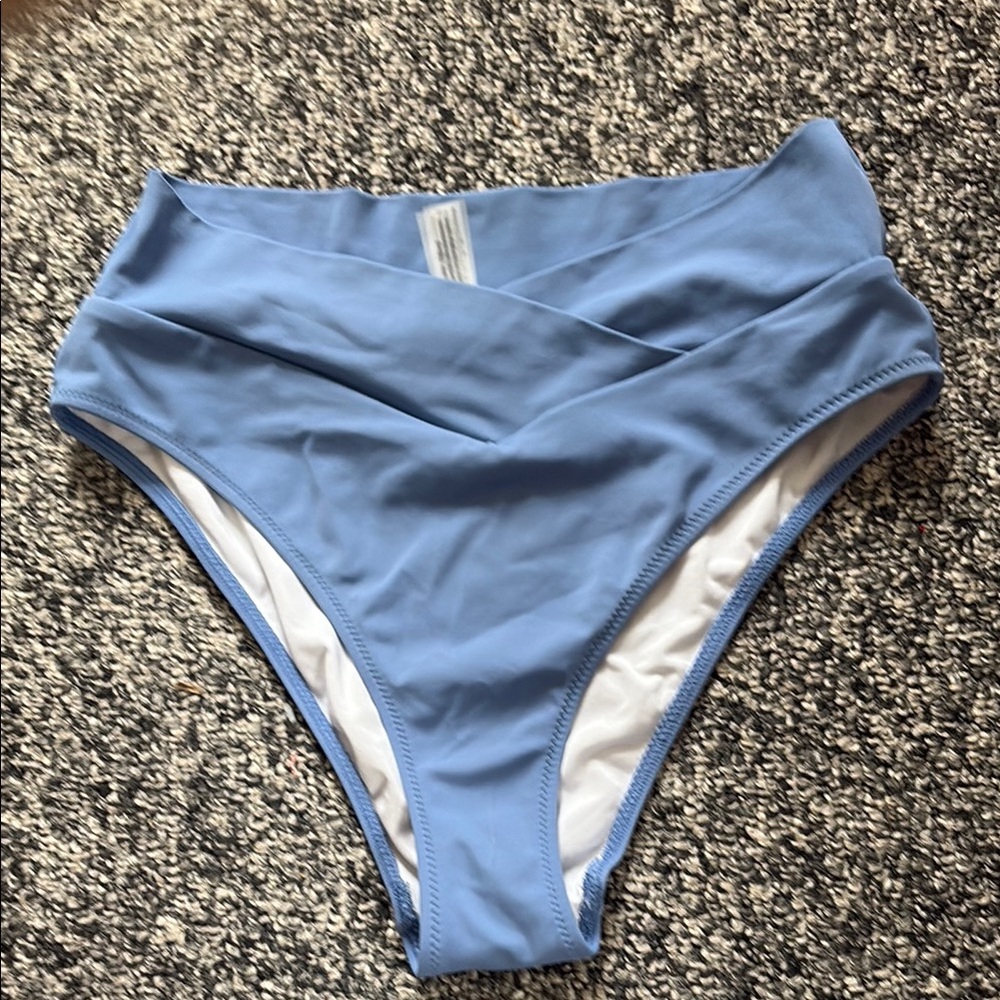 PINK Victoria's Secret Blue High-Waisted Bikini